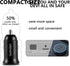 USB C Car Charger, 40W PD Dual Ports Fast Charging Car Adapter, Type C Compact Car Charger Compatible with iPhone