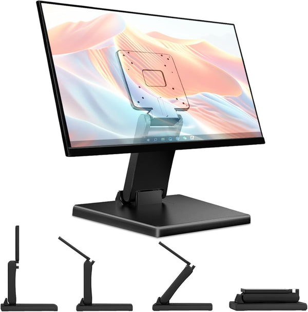 Bestoct Low Profile Monitor Stand, LCD TV Foldable Mount for Desk, Lay Flat