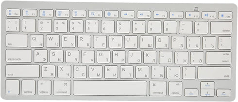 Multi-Device Slim Portable Bluetooth 3.0 Keyboard, 78 Keys Ultra Slim Keyboard for Windows/Android (Russian)