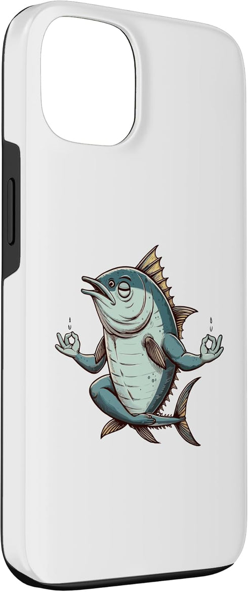 Tuna Practicing Mindfulness Meditation Zen 13 Meditation Tuna Yoga Pose Relaxing Animal Case for iPhone