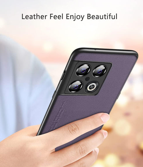 OnePlus 10 Pro Case 5G, Soft TPU Artificial Leather Back, Ultra-Light Cover with Anti-Fingerprint-Scratch Camera