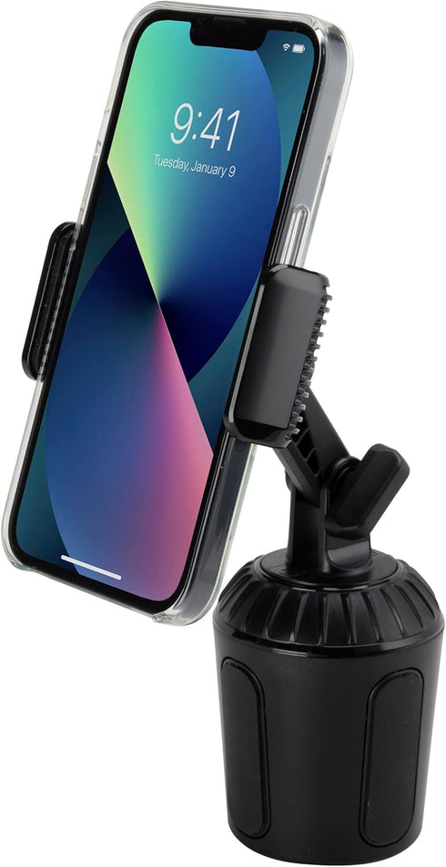 Scosche UHCUP2M-SP1 Universal Cup Phone Holder Mount - Adjustable Arms and Base, Fits Cupholder, 360 Degree Rotation