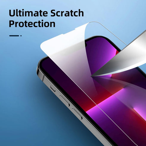 NEW'C iPhone 13 Pro Screen Protector 4 Pack + 2 Pack Camera Lens Protector, Case Friendly Tempered Glass Film.