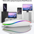 TENMOS Wireless Bluetooth Mouse, LED Slim Dual Mode Rechargeable Silent Mouse with Type C Adapter