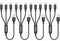 Puxnoin Multi Charging Cable, 4Pack Multi Charger Cable Short 1FT Braided Universal 3 in 1 Multiple USB Cable Charging
