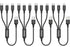Puxnoin Multi Charging Cable, 4Pack Multi Charger Cable Short 1FT Braided Universal 3 in 1 Multiple USB Cable Charging