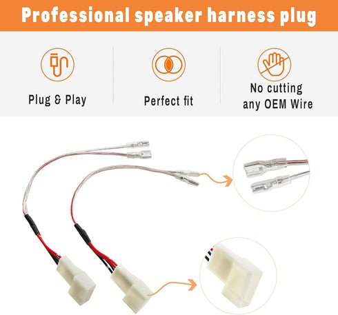 NuIth Dash Speaker Harness Connector for Toyota Corolla/Camry 2012-2020, RAV4 2015-2019, Subaru