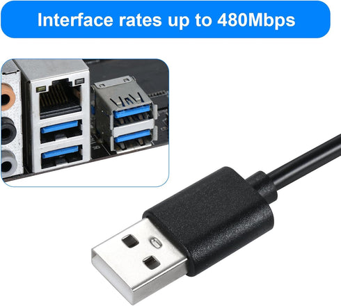 USB 2.0 9-PIN to USB A Header Cable, Motherboard Extension Adapter for USB Device