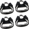 2Pairs 4PCS Stainless Steel Triangle Split Ring Adapter for Camera Strap, Triangle Split Ring Hook