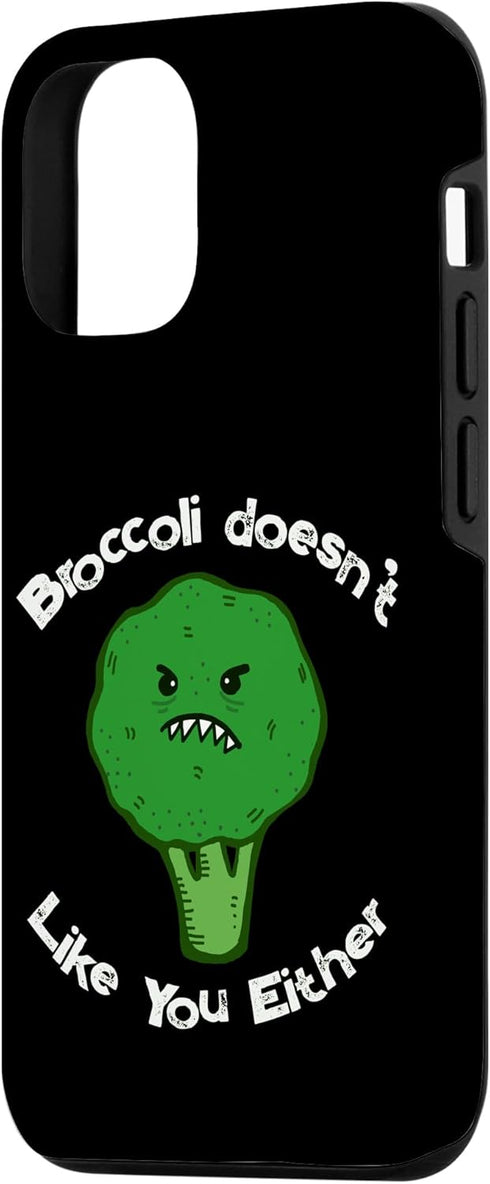Scary Angry Broccoli 12/12 Broccoli Doesn't Like You Either - Angry Broccoli Vegan Keto Case for iPhone Pro