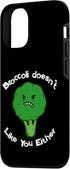 Scary Angry Broccoli 12/12 Broccoli Doesn't Like You Either - Angry Broccoli Vegan Keto Case for iPhone Pro