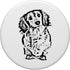 PopSockets Standard PopGrip - Long Haired Dachshund Cute Doxie Wiener White Black