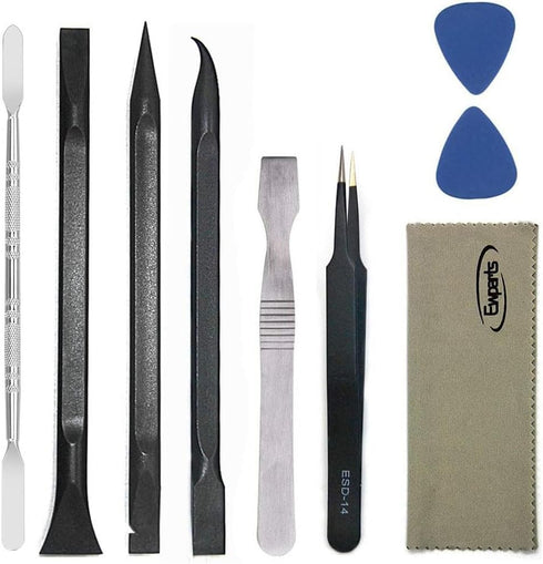 Ewparts 9 PCS Professional Electronics Tool Kit with Pry Tools and Mobile Tweezers for Repair