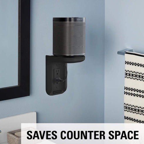 Outlet Shelf Holds Any Device Up to 10lbs, Includes Standard & Decora Style Outlet Covers - Sanus