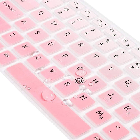 Dell Keyboard Cover Skin for Latitude 5480 5490 7490, E3340 E7450 E7470 E5450 E5470 E5491 E7480, Ombre Pink (US Layout)