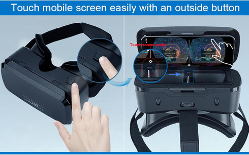 Cell Phone VR Headsets for 3D Glasses, Compatible with iOS Android, Supports 4.7” to 7.3” Mobile Screens
