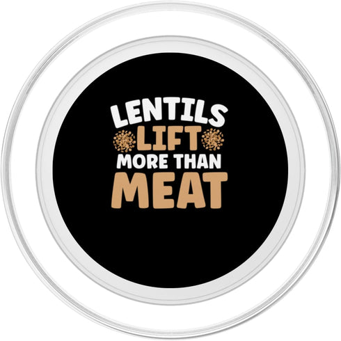 Vegan Protein Vegetarian Lentil Pea Gear Lentils Lift More Than Meat Weightlifting Bodybuilding PopSockets PopGrip