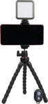 Purthet 17 16 15,Android Flexible Mini Tripod for Cell Phone with Wireless Remote and Clip, Compatible with iPhone
