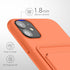 kwmobile Apple iPhone 11 Case - TPU Phone Cover with Credit Card Holder - Orange