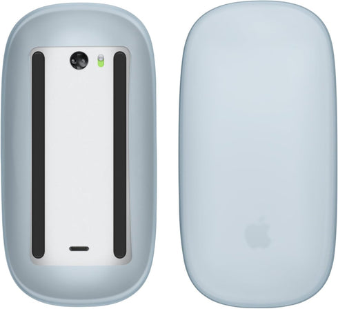 kwmobile Silicone Cover Compatible with Apple Magic Mouse 1/2 - Soft Mouse Protector Grip - Light Blue