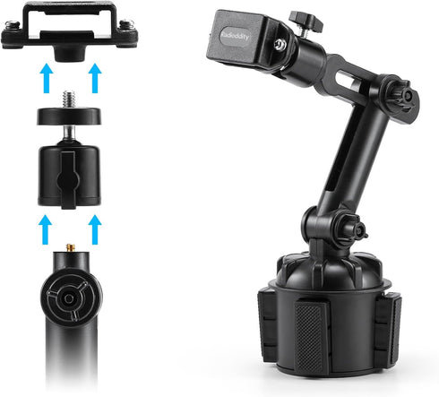 Radioddity RH1 Cup Holder Radio Mount, Adjustable Length and Height for Handheld Radio