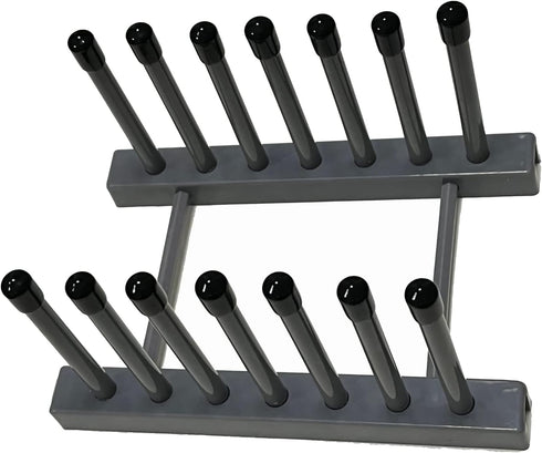 Pmsanzay Vinyl Record Storage Holder Stand, Cleaning Device Drying Rack for 12" and 7" Records, Grey