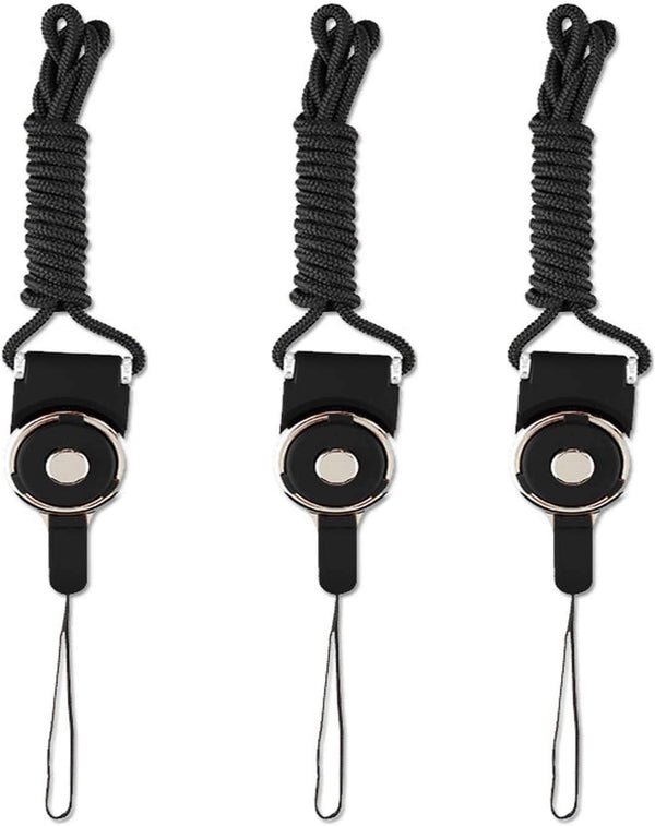 3Pcs Detachable Cell Phone Neck Lanyard Strap, Ideal for Cellphone, ID Card Badge, Camera, iPod, PSP, USB Flash Drive -