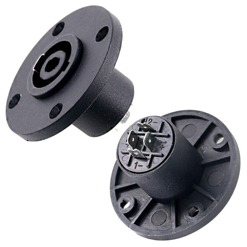 Swpeet 8 Pack Audio Speaker Plug Kit, 4 Pole Speaker Plug Twist Lock Compatible with Jack Twist Lock 4 Pole Round for
