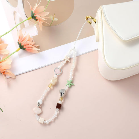 YBEATY Beaded Camera Wrist Strap Cute Phone Charms Lanyard Pearl Bracelet Keychain Decoration Beaded Chain String
