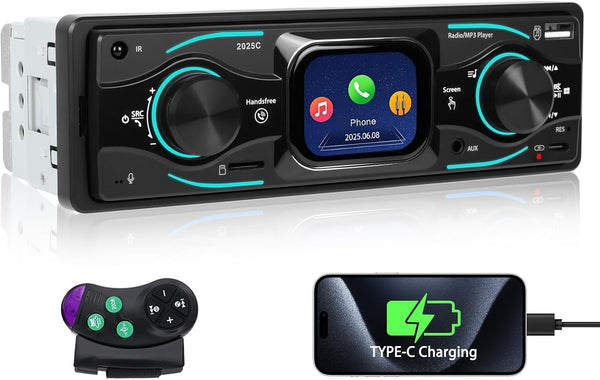 Motorsi 2.17" Touch Screen Bluetooth Single Din Car Stereo Audio 12V MP3 Player