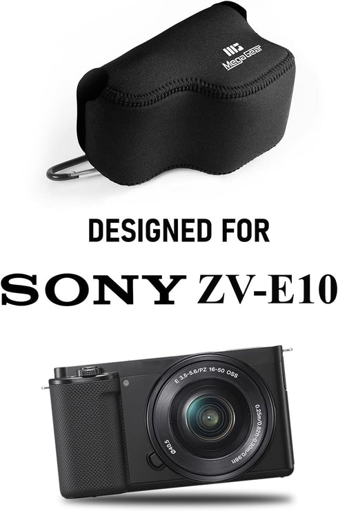 MegaGear MG2008 Ultra Light Neoprene Camera Case for Sony Zv-E10 - Black