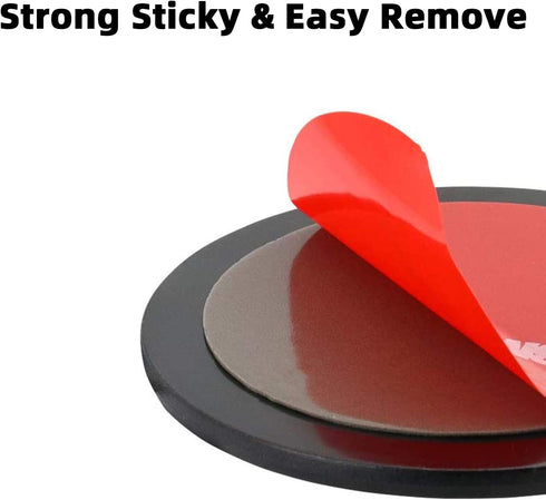 Dashboard Adhesive Mounting Disk - Circular Adhesive Sticky Suction Cup Base Adapter Plate for Car Dash Cam, Garmin,