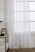 ZebraSmile 1 Panel Tab Top Voile Curtains, White Loop Sheer Drapes for Living Room, Bedroom, Wedding, Big Window 88(H)
