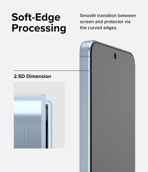 Ringke Easy Slide Tempered Glass Screen Protector for Samsung Galaxy A55 5G - 9H Hardness, Case Friendly, 2 Pack.