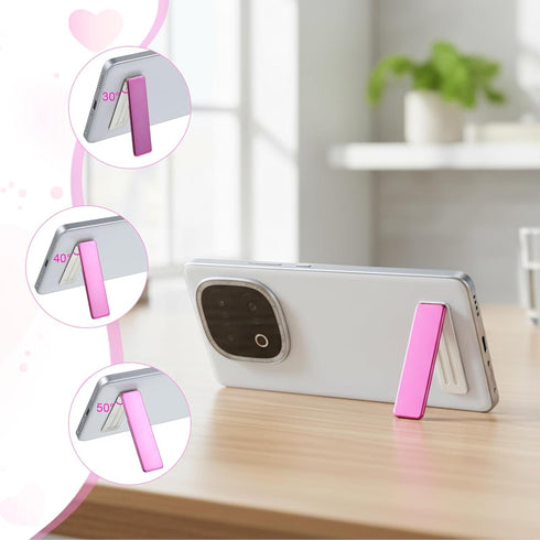 Ezymivs 2PCS Phone Slim Kickstand, Vertical and Horizontal Alloy Phone Case Stand Ultra-Thin Cellphone Holder Small