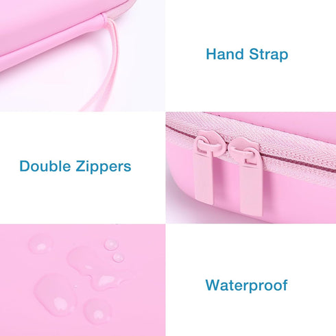 MOSISO Electronic Organizer Travel Case, Compatible with MacBook Power Adapter, Magic Mouse & Pencil, Pink