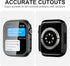 5 Pack Case with Tempered Glass Screen Protector for Apple Watch 41mm Series 9/8/7, Hard PC Bumper