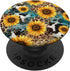 Cowhide Leopard Sunflower Boho Western PopSockets Standard PopGrip