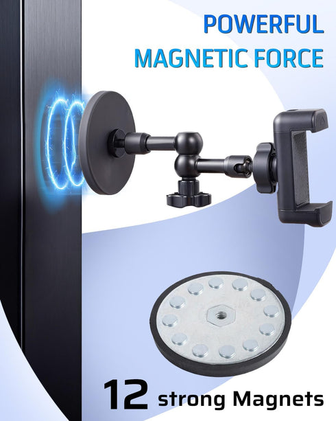 SH 360 4-7 Inch Magnetic Phone Holder for Gym, Portable Magnetic Phone Mount with Super Strong Magnetic Base