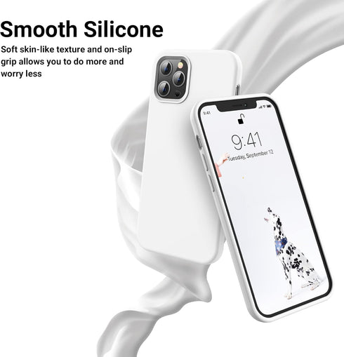 OTOFLY iPhone 12 Pro Max Case 6.7 inch (2020), Silky and Soft Touch Series, Premium Liquid Silicone Rubber Full-Body