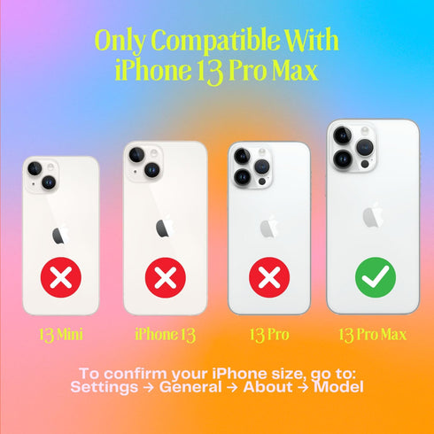 FELONY CASE iPhone 13 Pro Max Neon Blue Clear Protective Case, TPU and Polycarbonate Shock-Absorbing Cover