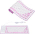 Silicone Foldable Flexible USB Wired Gaming Keyboard, 85 Keys, Waterproof, Dustproof, Roll-up Design for PC