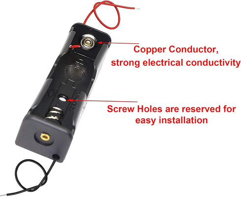 hrsyyl 10pcs 1x 1.5V Single AA Battery Holder AA Battery Holder AA Battery Holder with Wires