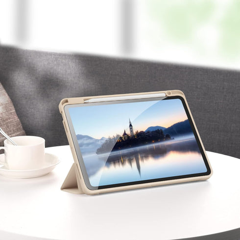 LovRug iPad Air 11 Inch Case (M2) 2024, Soft TPU Back Smart Protective Cover with Pencil Holder (Champagne Gold)