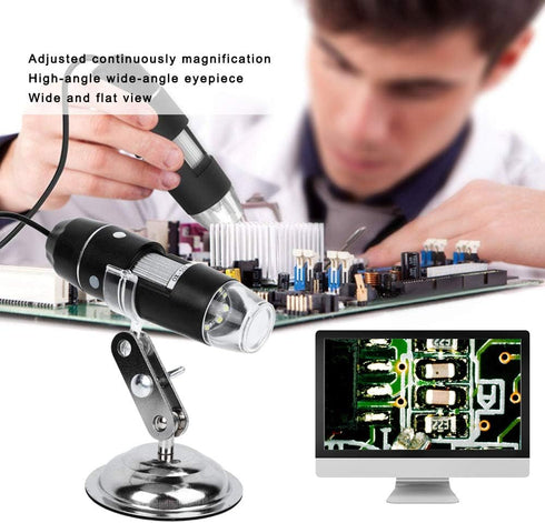 Marhynchus USB Microscope Camera 0X-500X, Environmental Protection Matte Pattern Induction Dimming Digital Microscope, Microscope for Windows XP/Vista