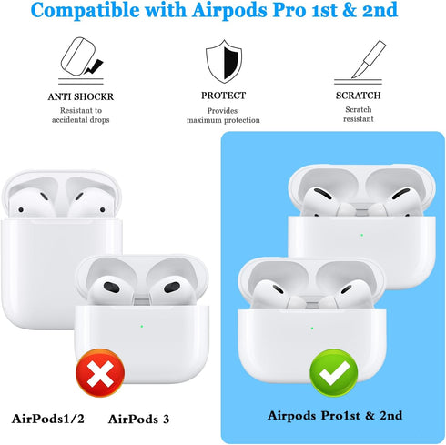 AirPods Pro 2nd Generation Case Cover with Cleaner Kit, Powerful Drop Protection, Magnetic Lid for AirPod Gen 2 Case