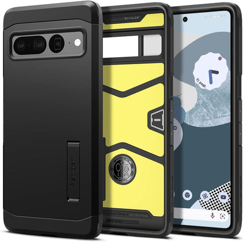 Shopify SEO: Spigen Tough Armor Case - Black for Google Pixel 7 Pro, Durable Protection & Stylish Design.