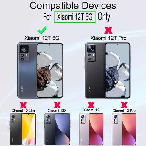 Ibywind 2 Pack Screen Protector for Xiaomi 12T 5G 6.67", 9H Hardness Tempered Glass, Anti-Scratch