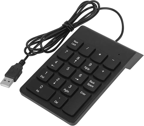cimetech Wired Number Keypad, 18 Key USB Numeric Pad Keyboard for Laptop PC