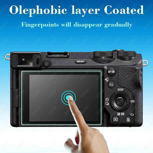 Screen Protector for Sony Alpha A7C II 7C II A7CII A7CR A6700 6700 A7C R Camera & Hot Shoe Cover, 0.3mm 9H Hardness